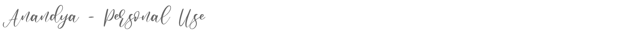 Sample characters Anandya Font
